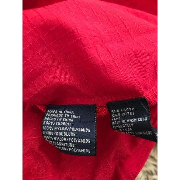 Tommy Hilfiger Vintage 90s Red Pullover Windbreaker Jacket Flag Logo L - Picture 15 of 15